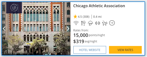 Chicago Athletic Association points price