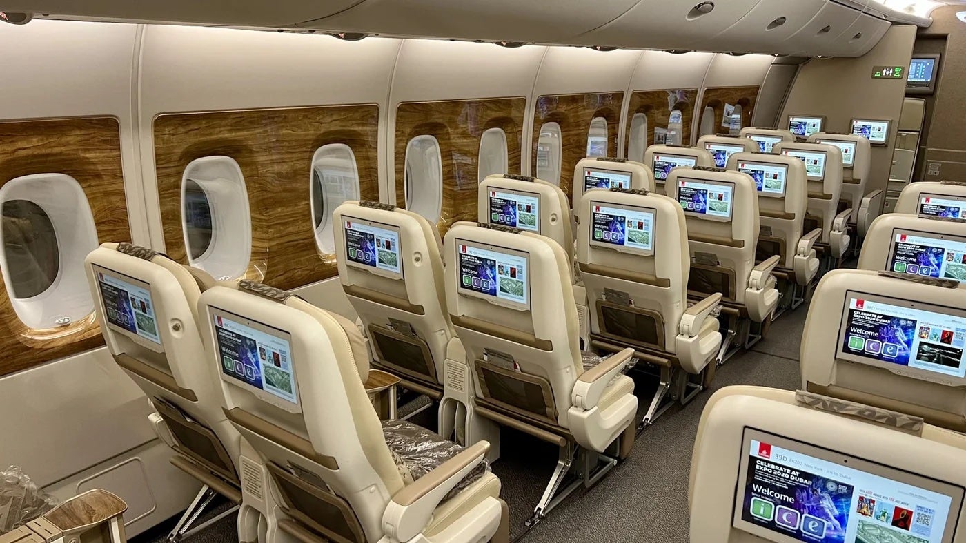Emirates plane interior