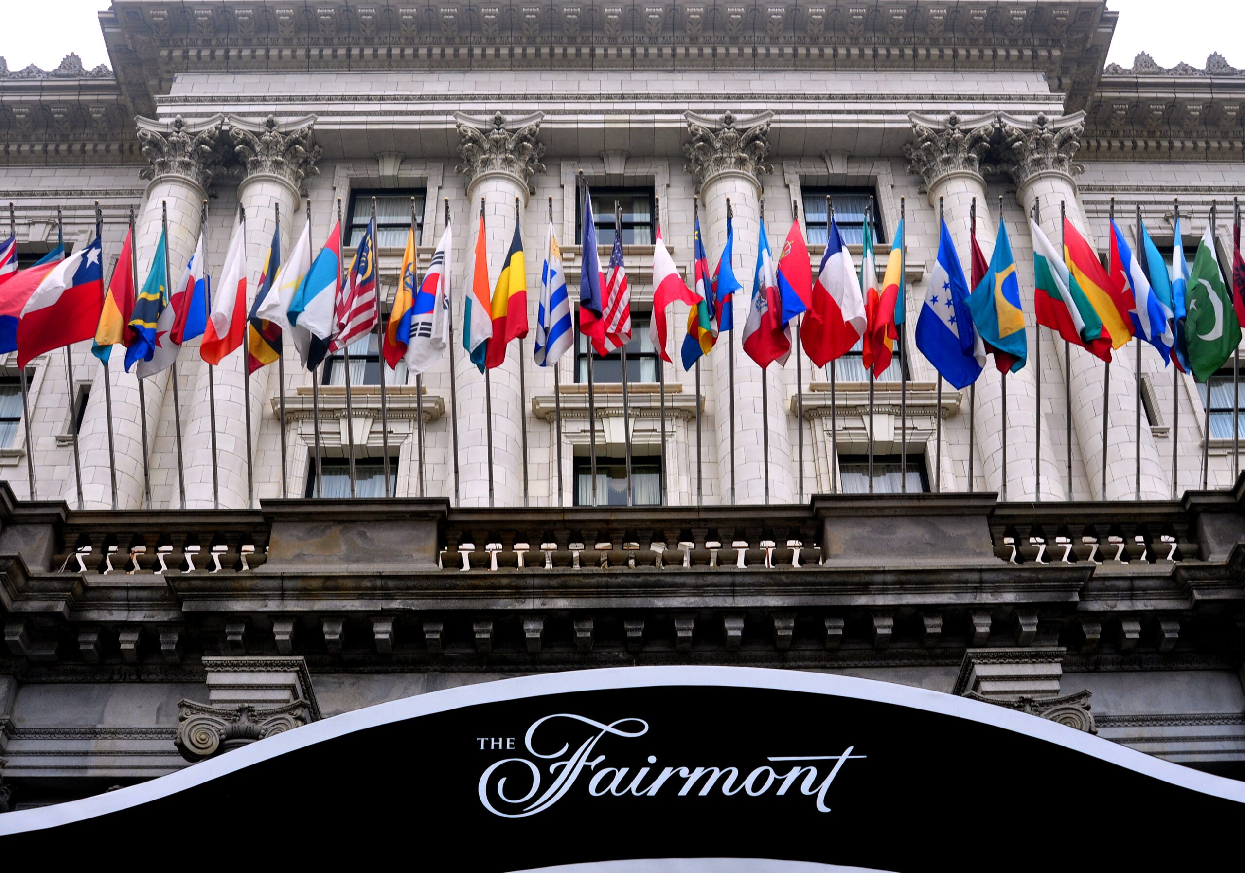 Fairmont hotel sign in San Francisco