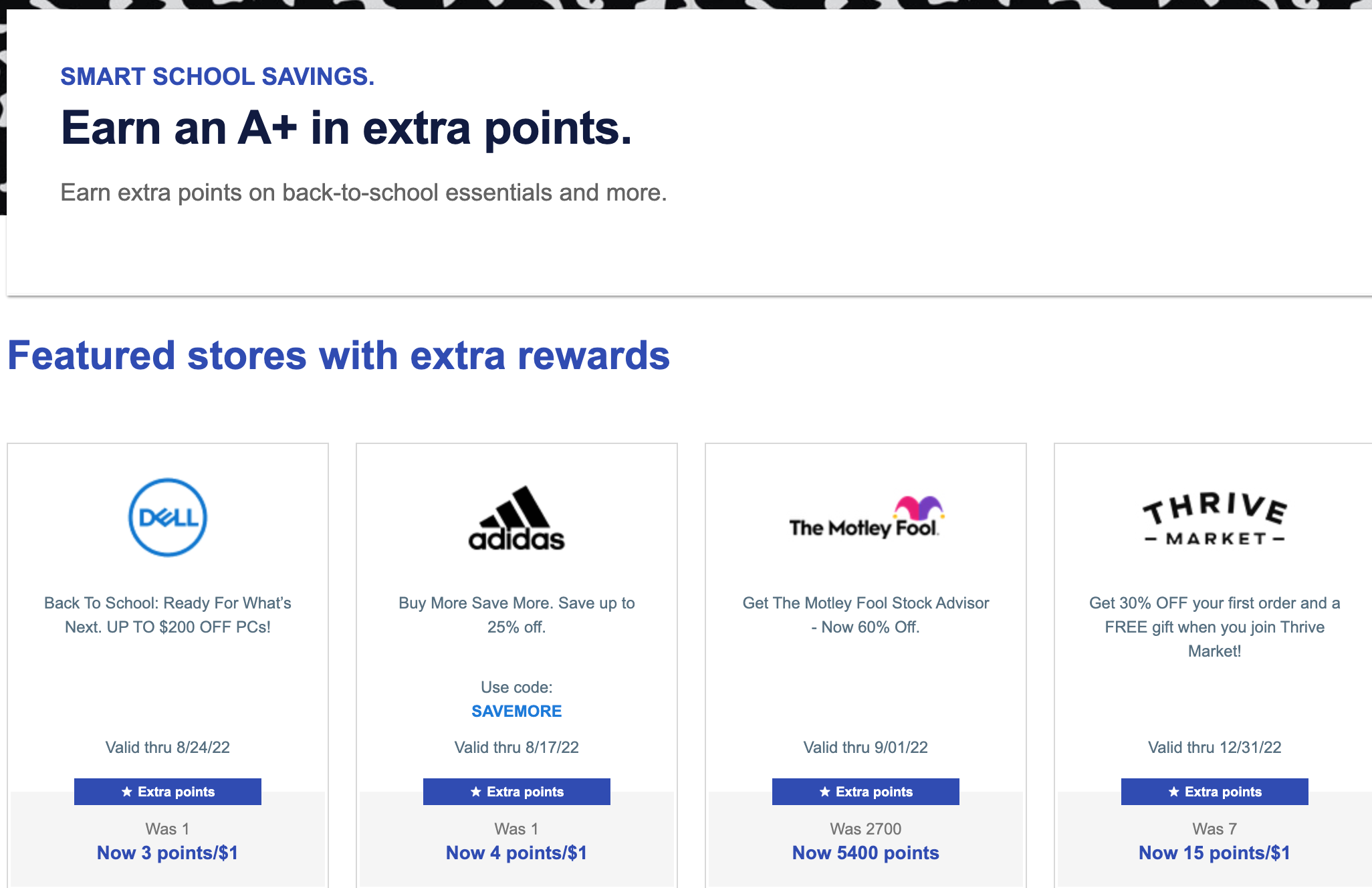 Featured store Rapid Rewards purchases
