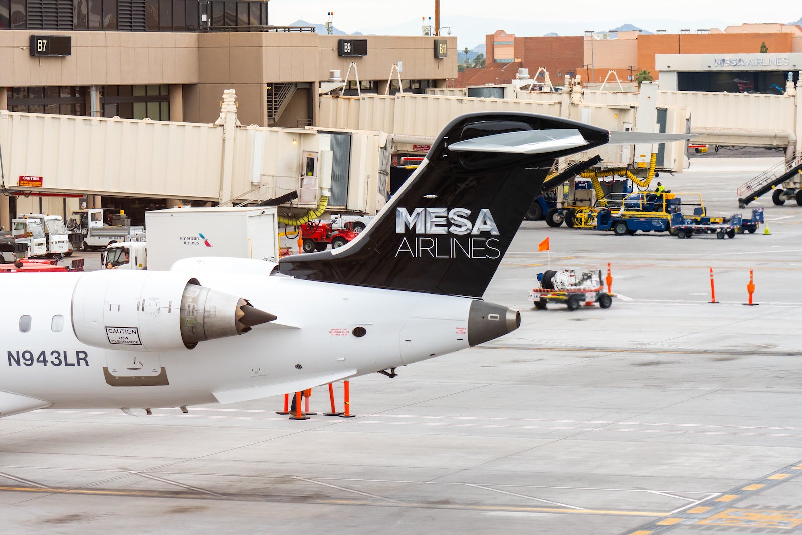 Mesa Airlines Bombardier CRJ-900ER aircraft seen at Phoenix