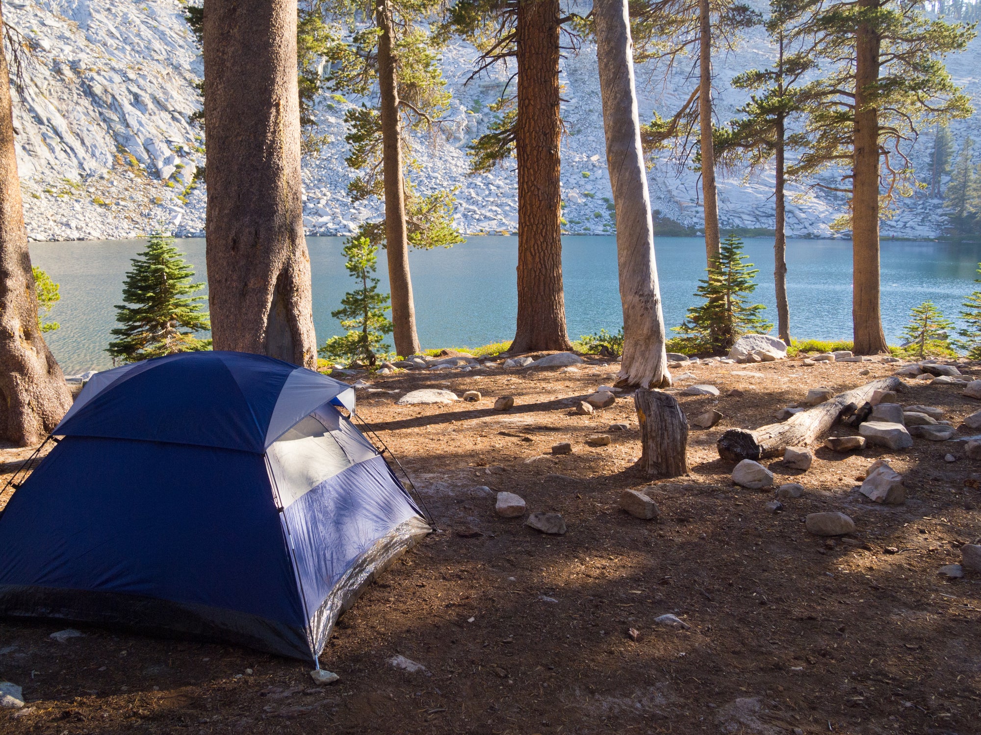 Camping by Jenny lake, Yosemite National Park, California