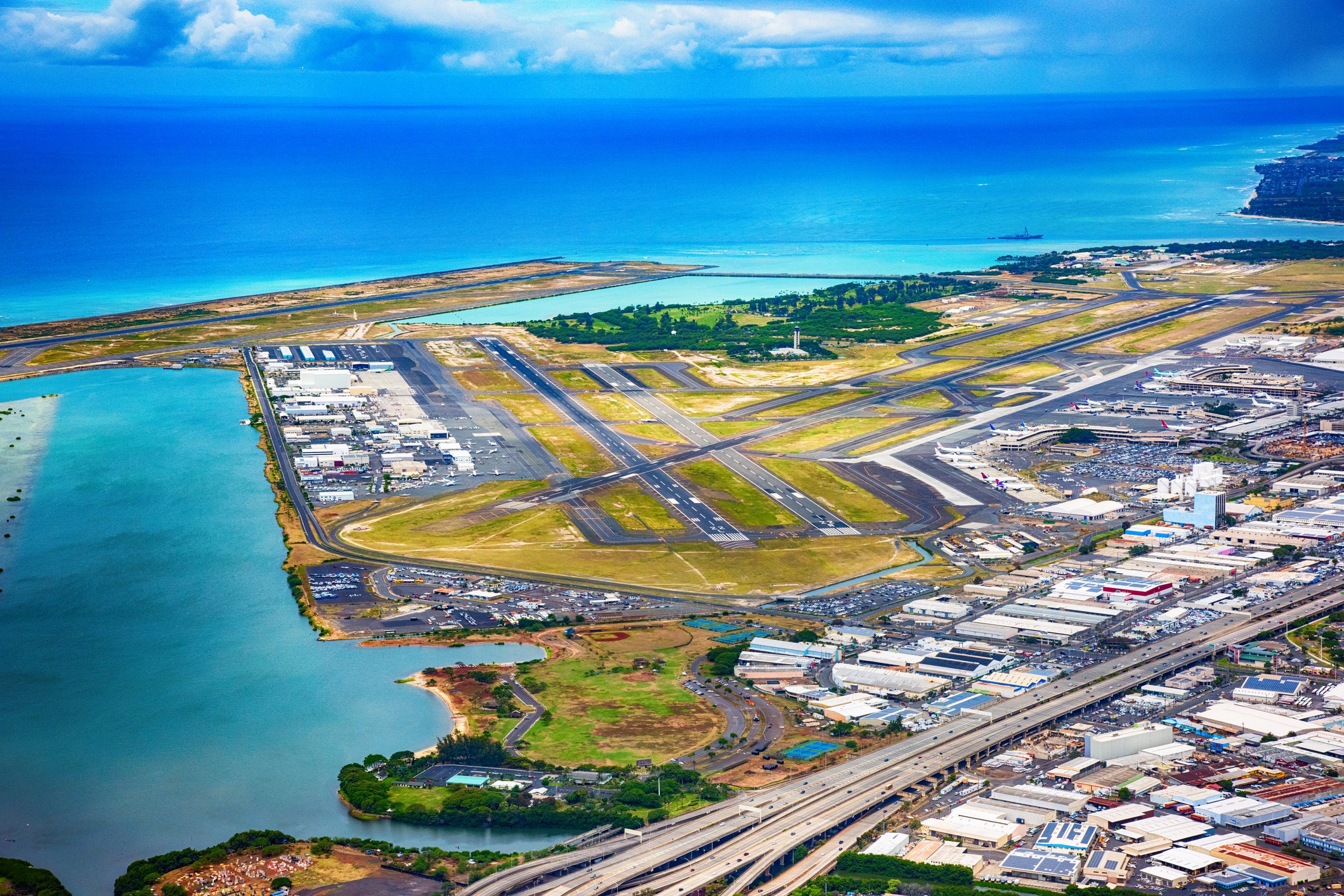 Aerial view of Honolulu International Airport