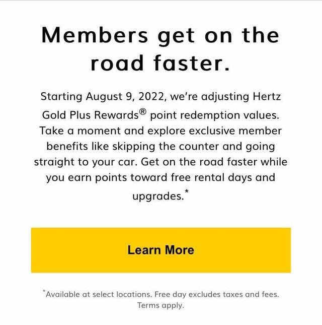 Hertz devalues loyalty program with little warning to members The