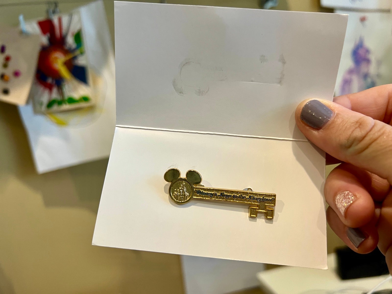 Key-shaped pin from Disney World