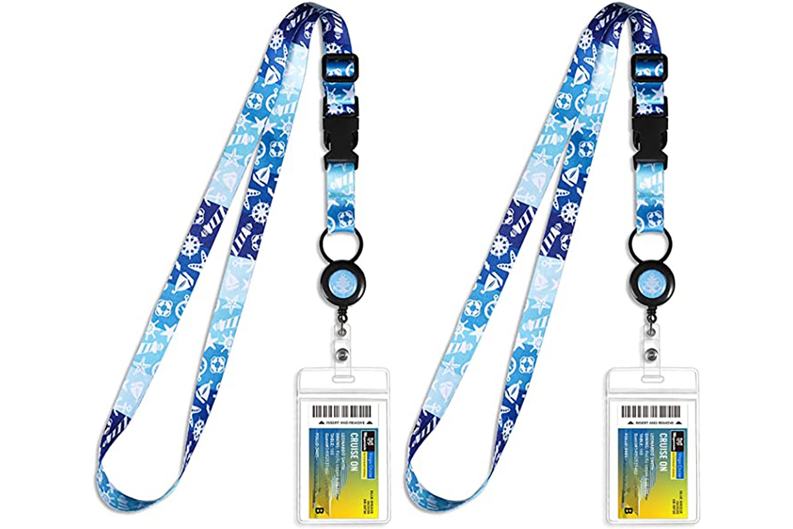 ID Badge Holder with Lanyard Strap for PU Leather ID Card Holders Orange Lanyards Straps for Keys Kid Women Men USB -2-Sided Vertical Badges Holders 1