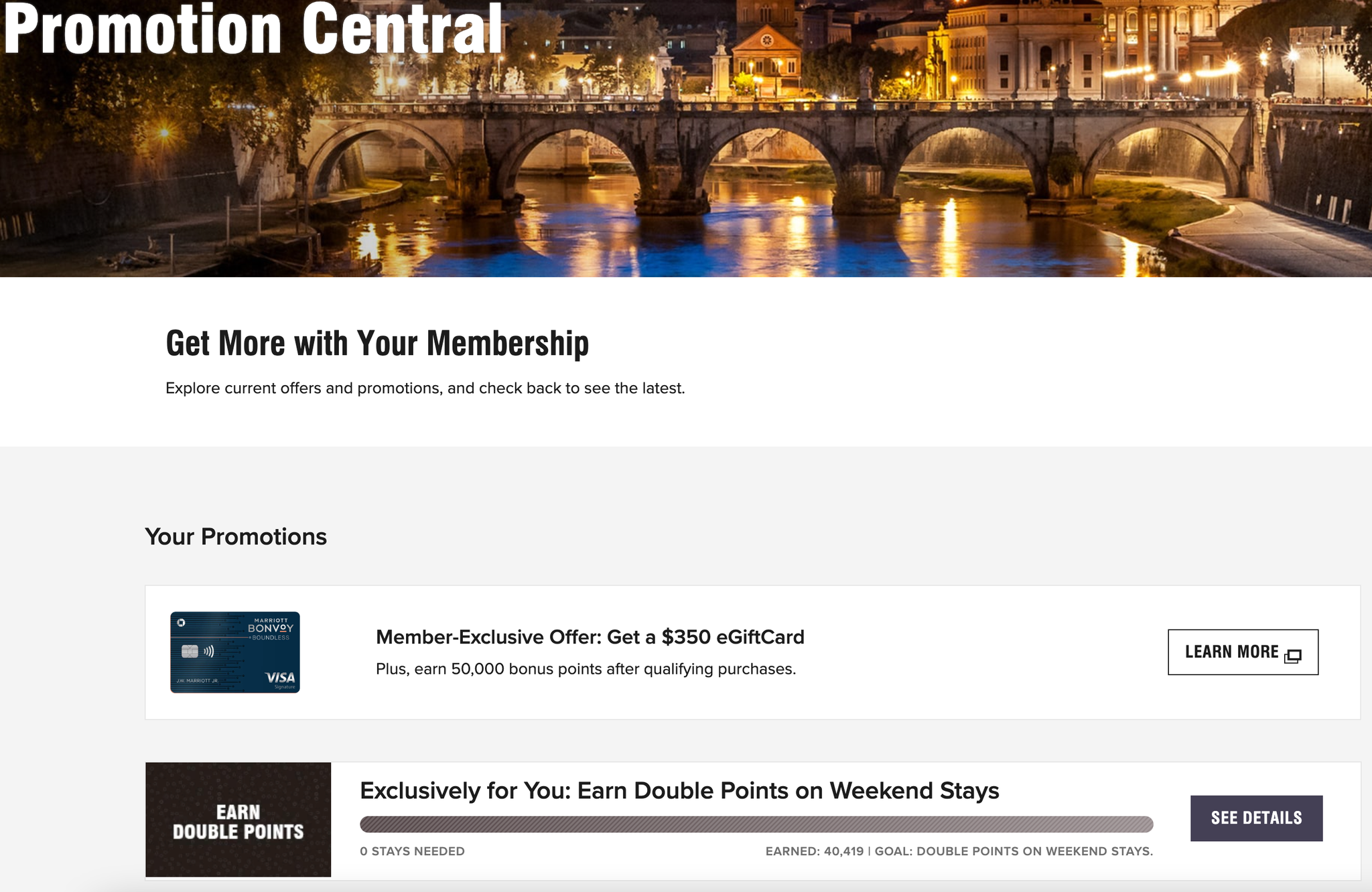 Quick Points Earn bonus points by registering for hotel promotions