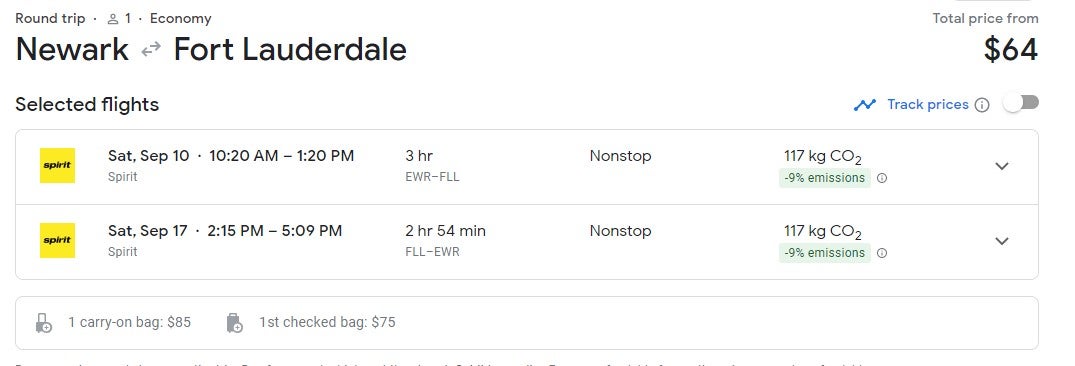 Flights from Newark to Fort Lauderdale