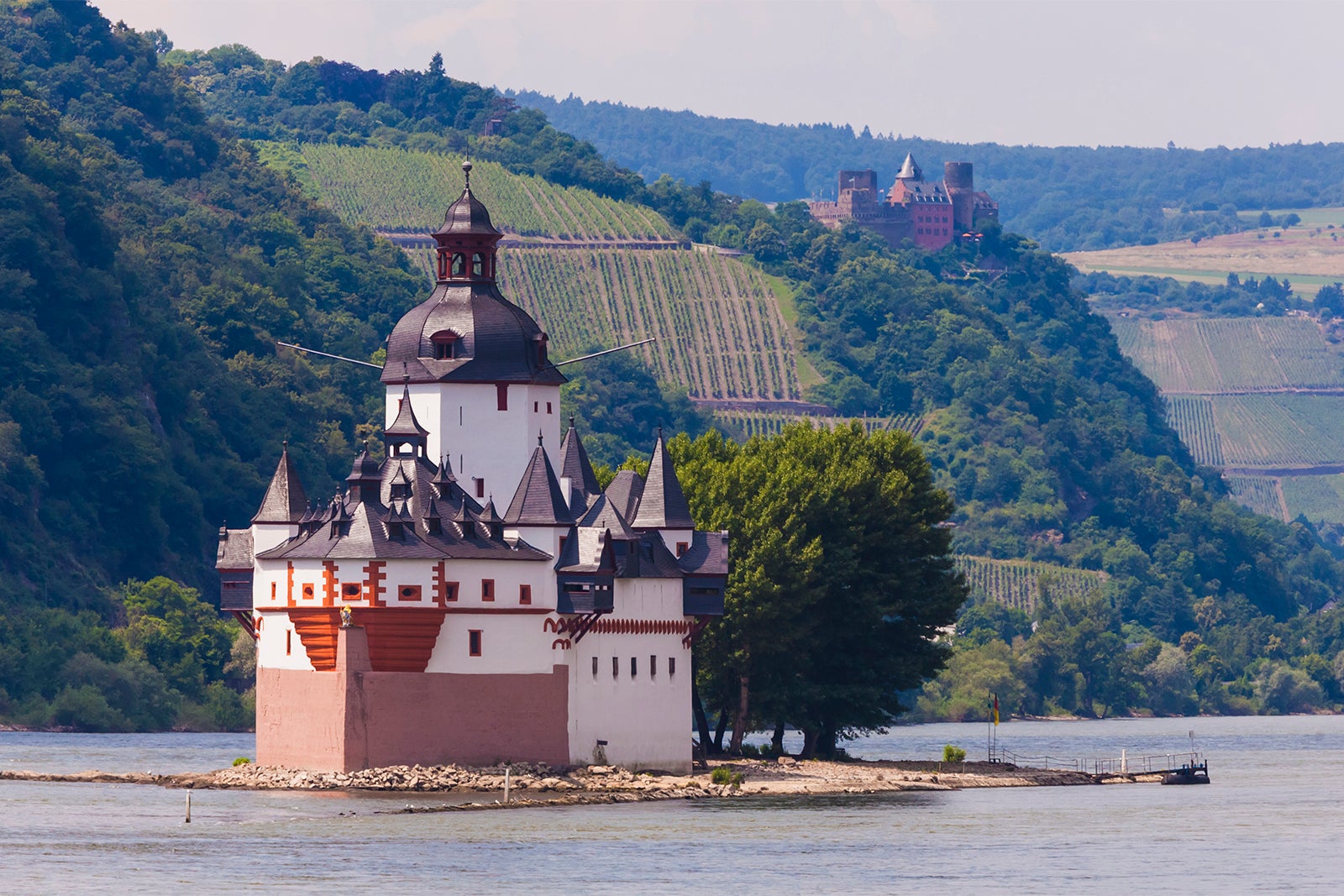 Germany, Rhineland-Palatinate, View of Pfalzgrafenstein Castle near Kaub on Rhine river