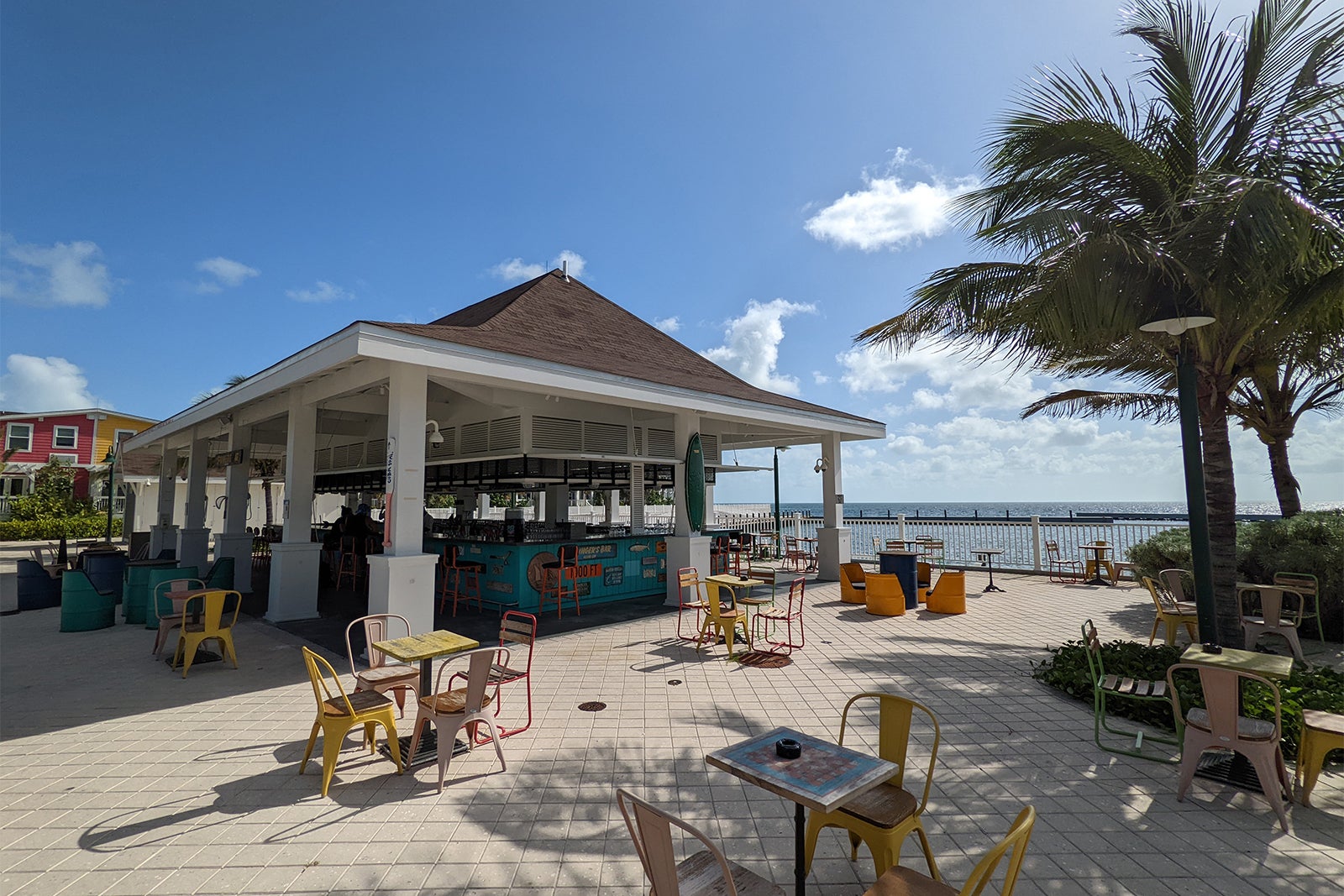 Seaside bar on MSC Ocean Cay private island