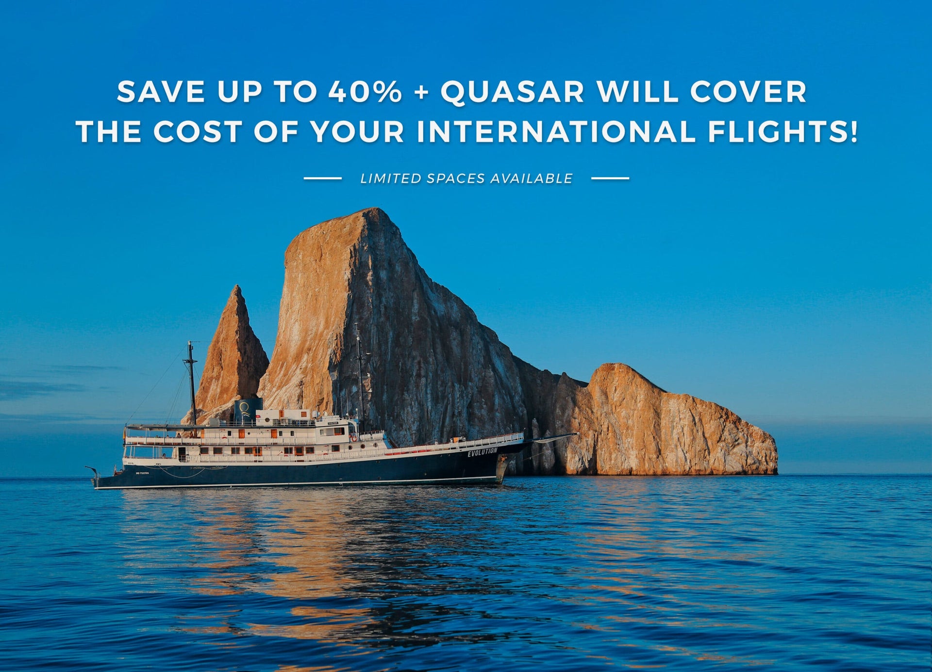 Deal alert 40 off and free international airfare for lastminute Galapagos cruises The
