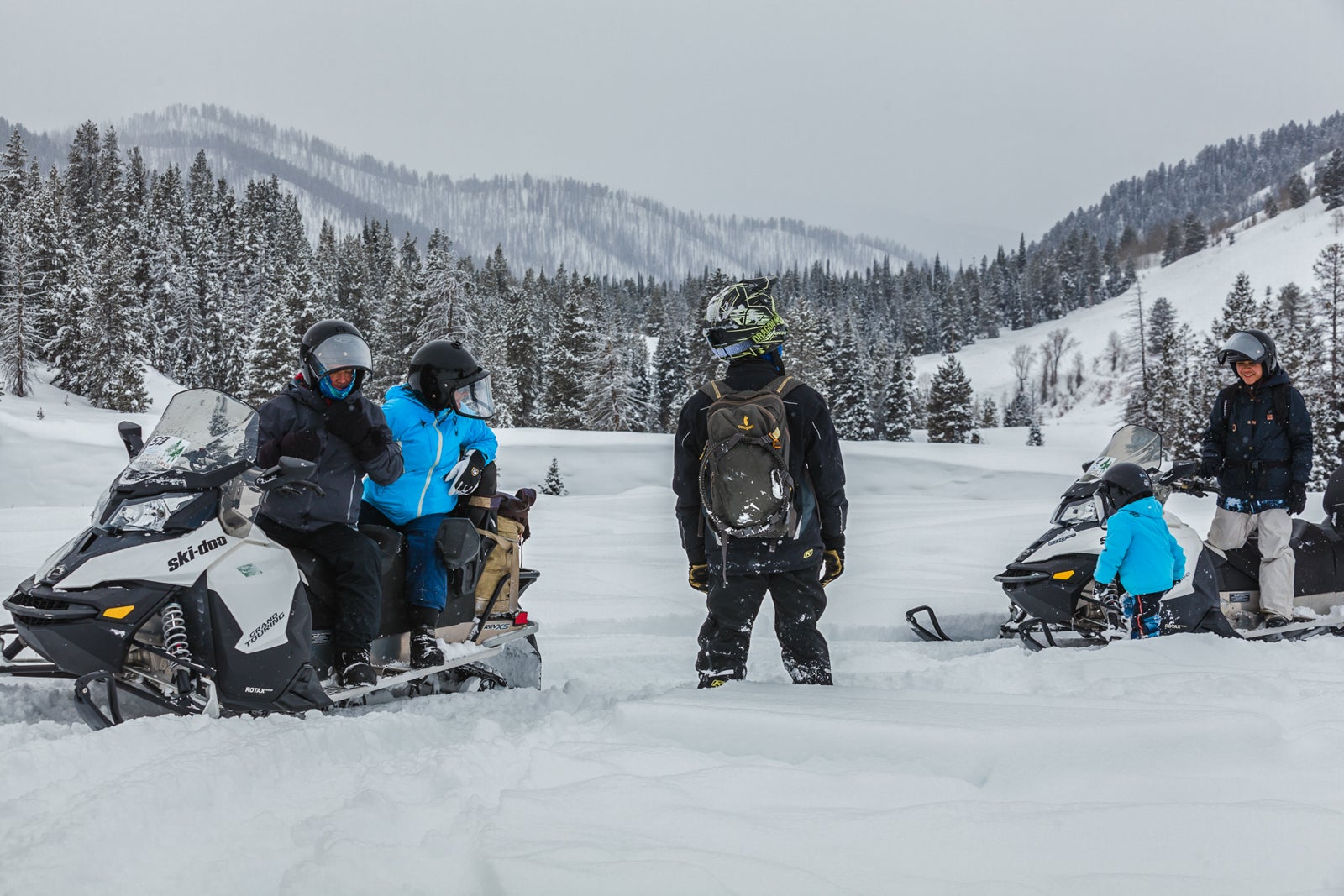 snowmobiling at Jackson Hole