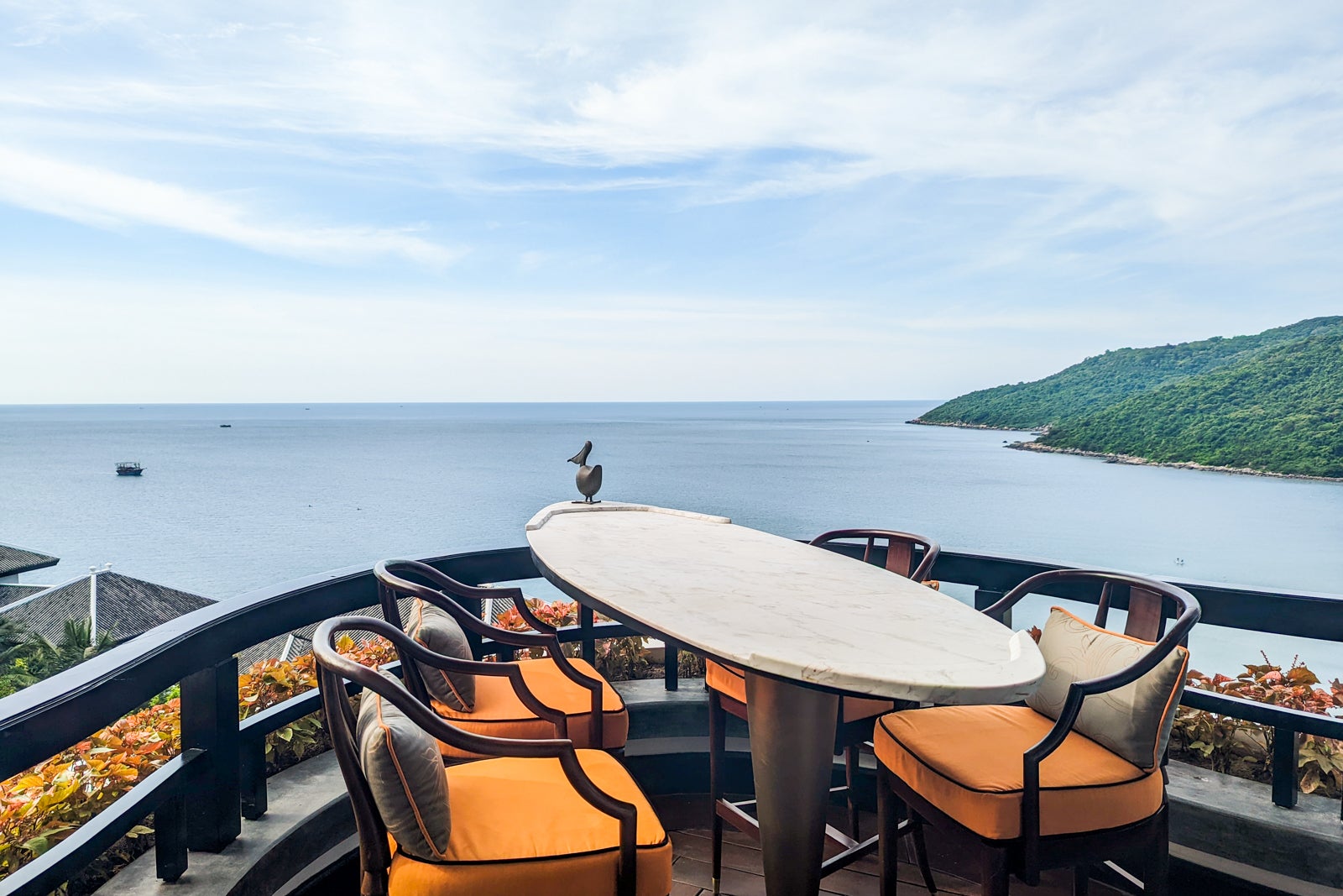 Balcony for InterContinental Danang terrace suite with an ocean view