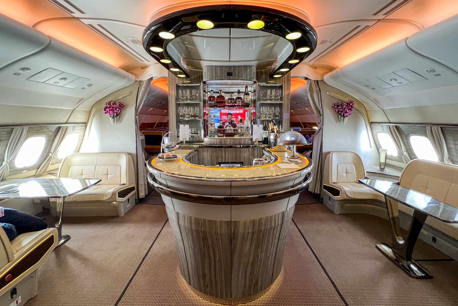 Emirates A380 bar