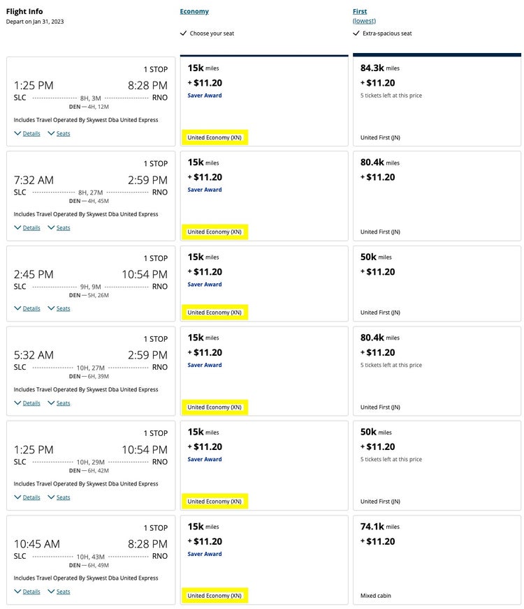 United saver awards might not be bookable with partner miles - The ...