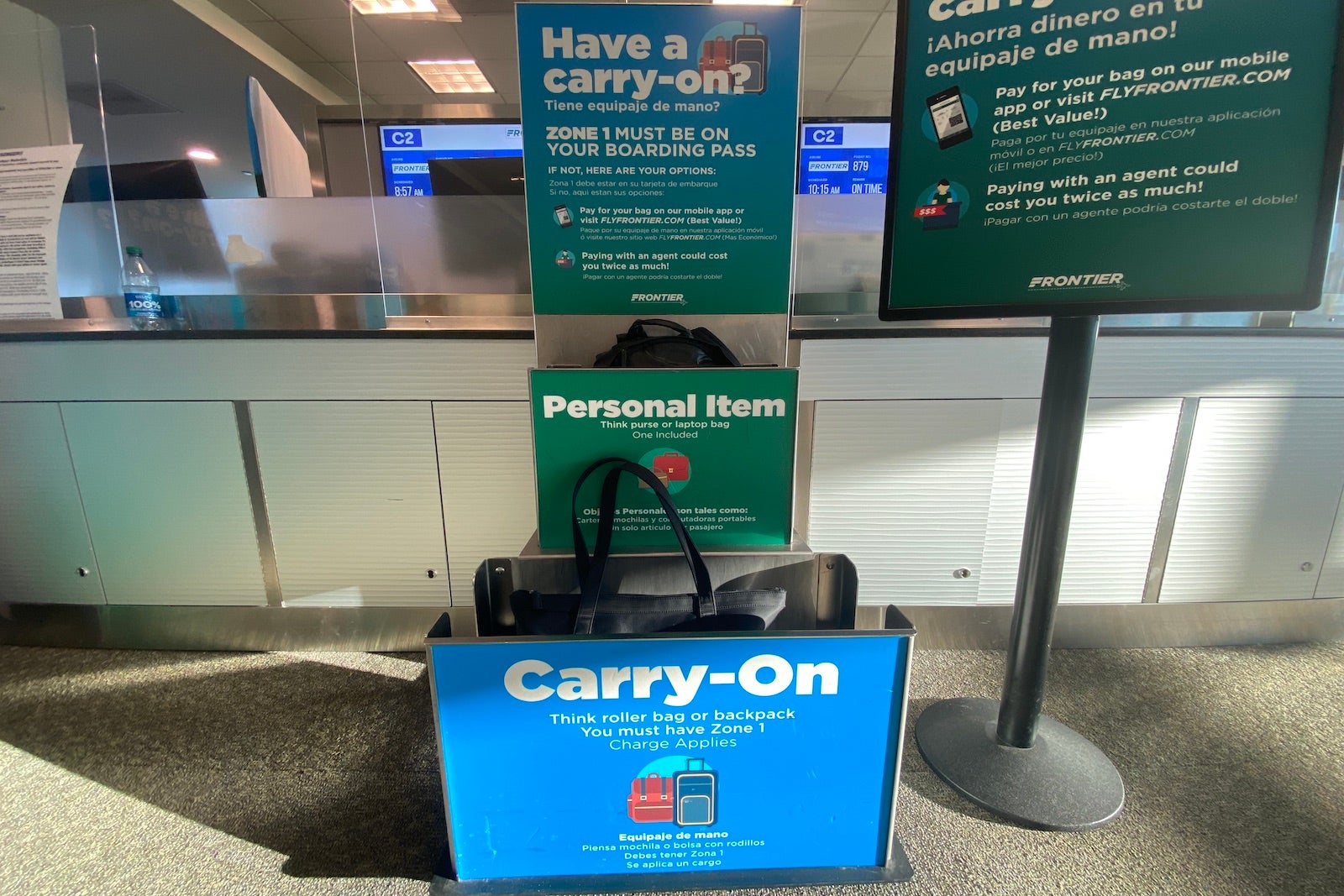 frontier carry on limits