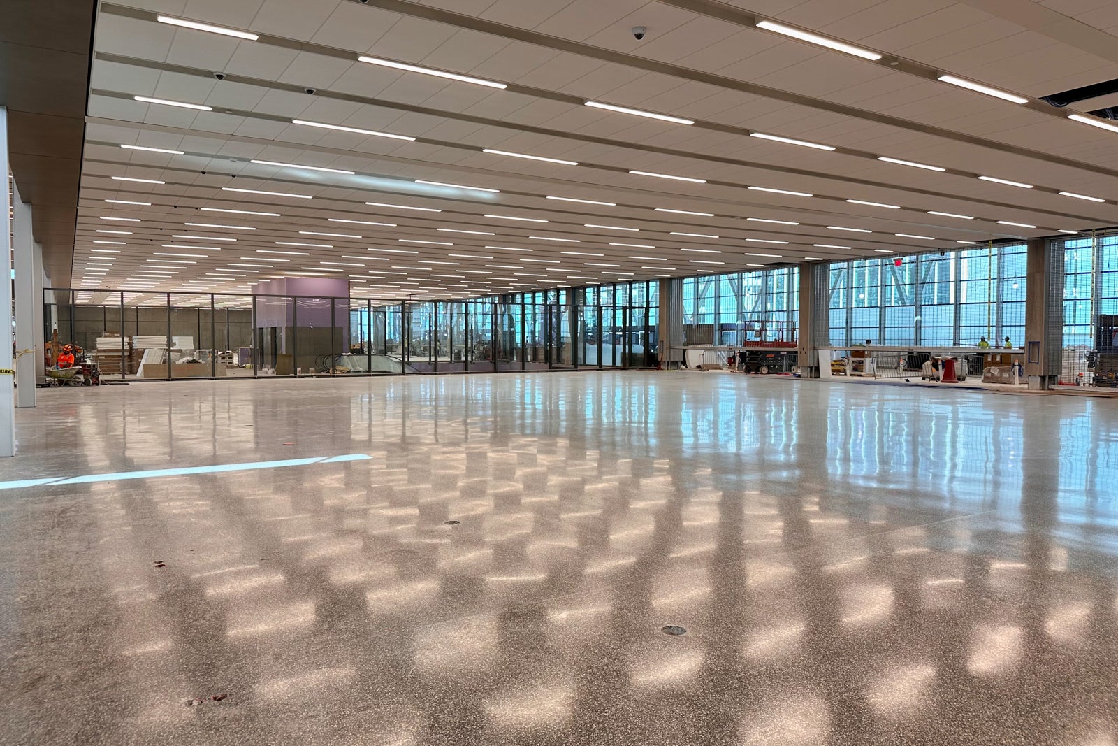 Natural light in the new airport area