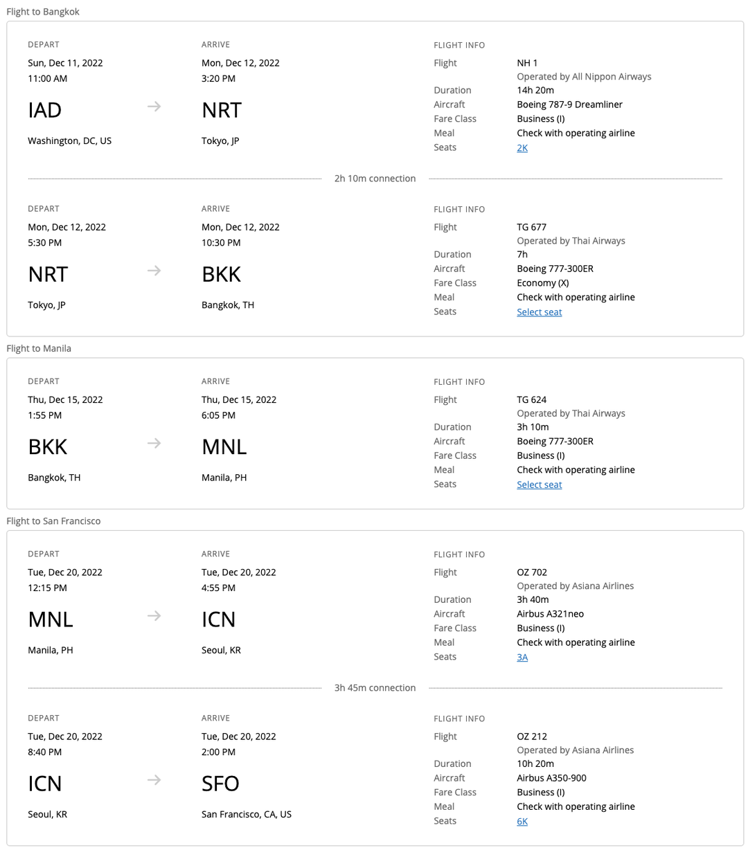 How I redeemed 198,000 United miles to fly to Southeast Asia The