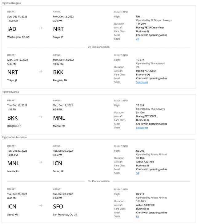 How I redeemed 198,000 United miles to fly to Southeast Asia The