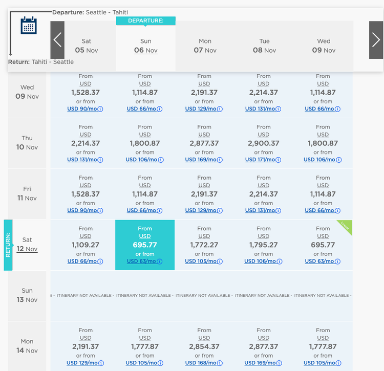 Tahiti deal extension Flights from Seattle, San Francisco and Los