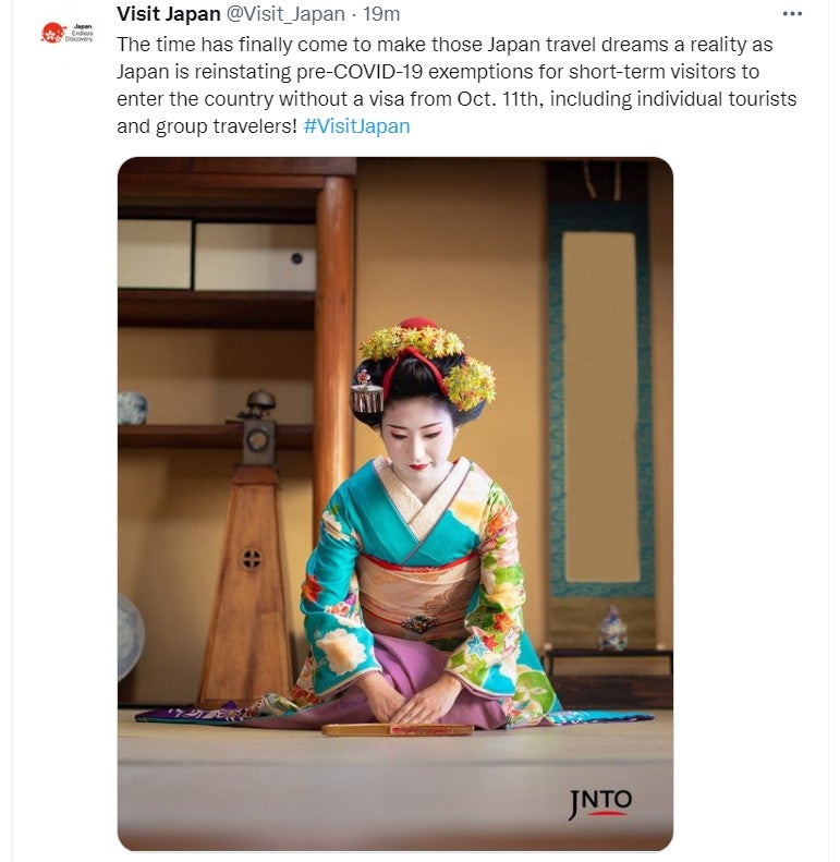 japan tourism reopening news