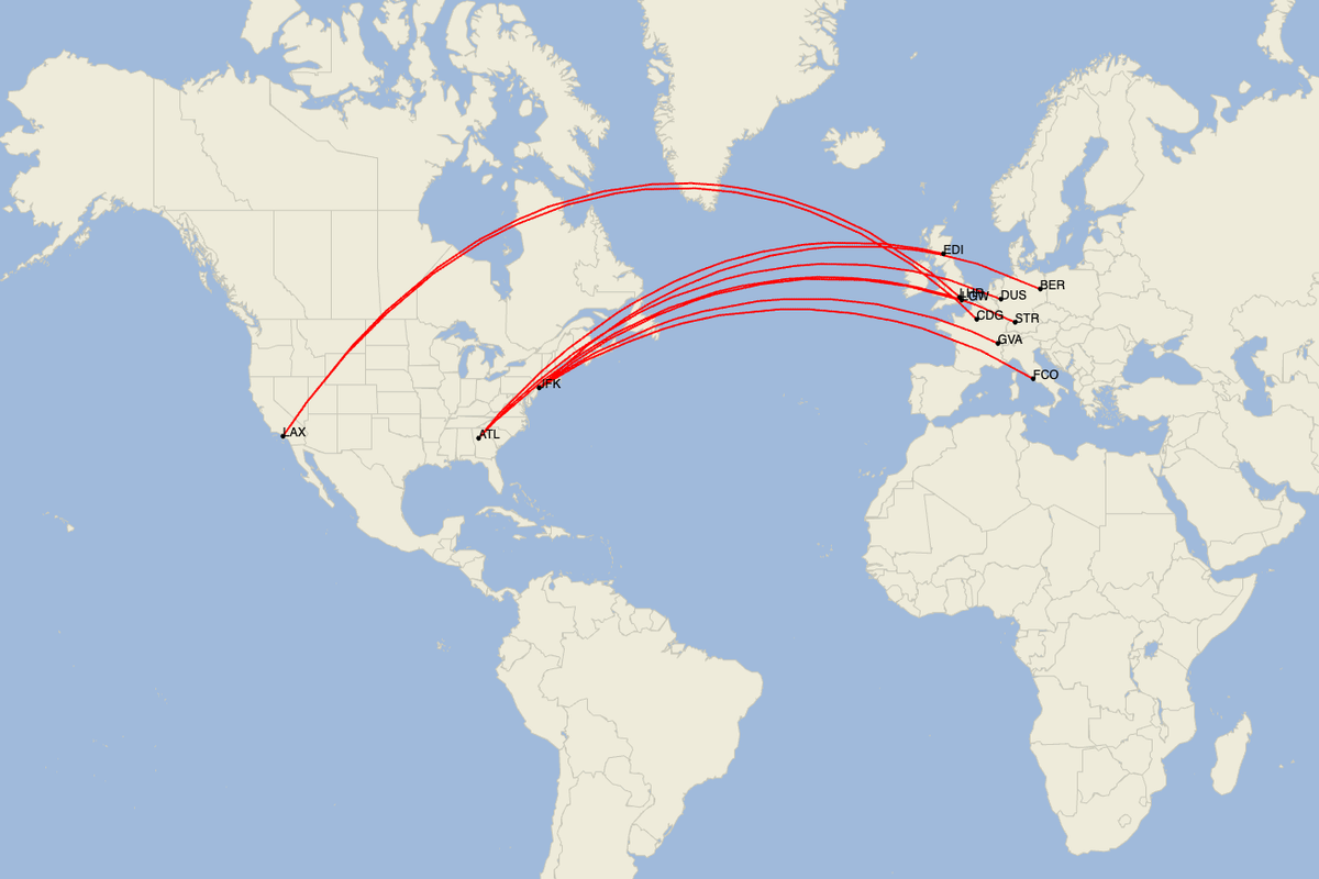 Delta Route Map 2025 - Stella C. Gorman