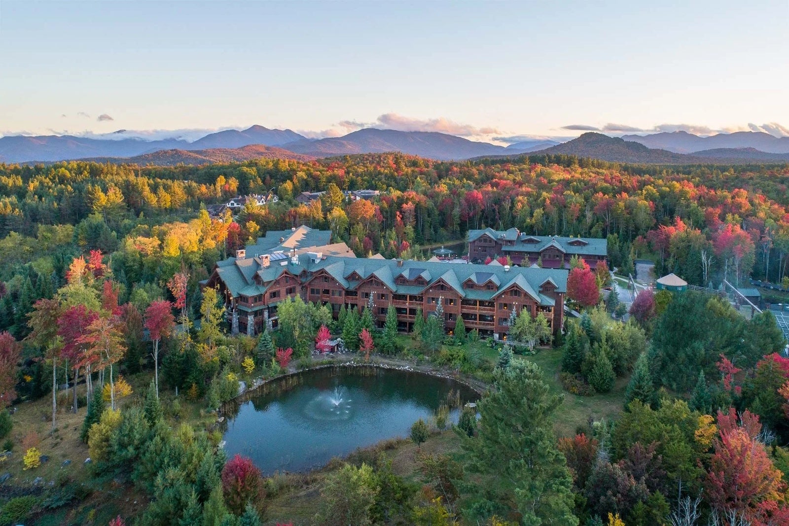 aerial view Whiteface Lodge