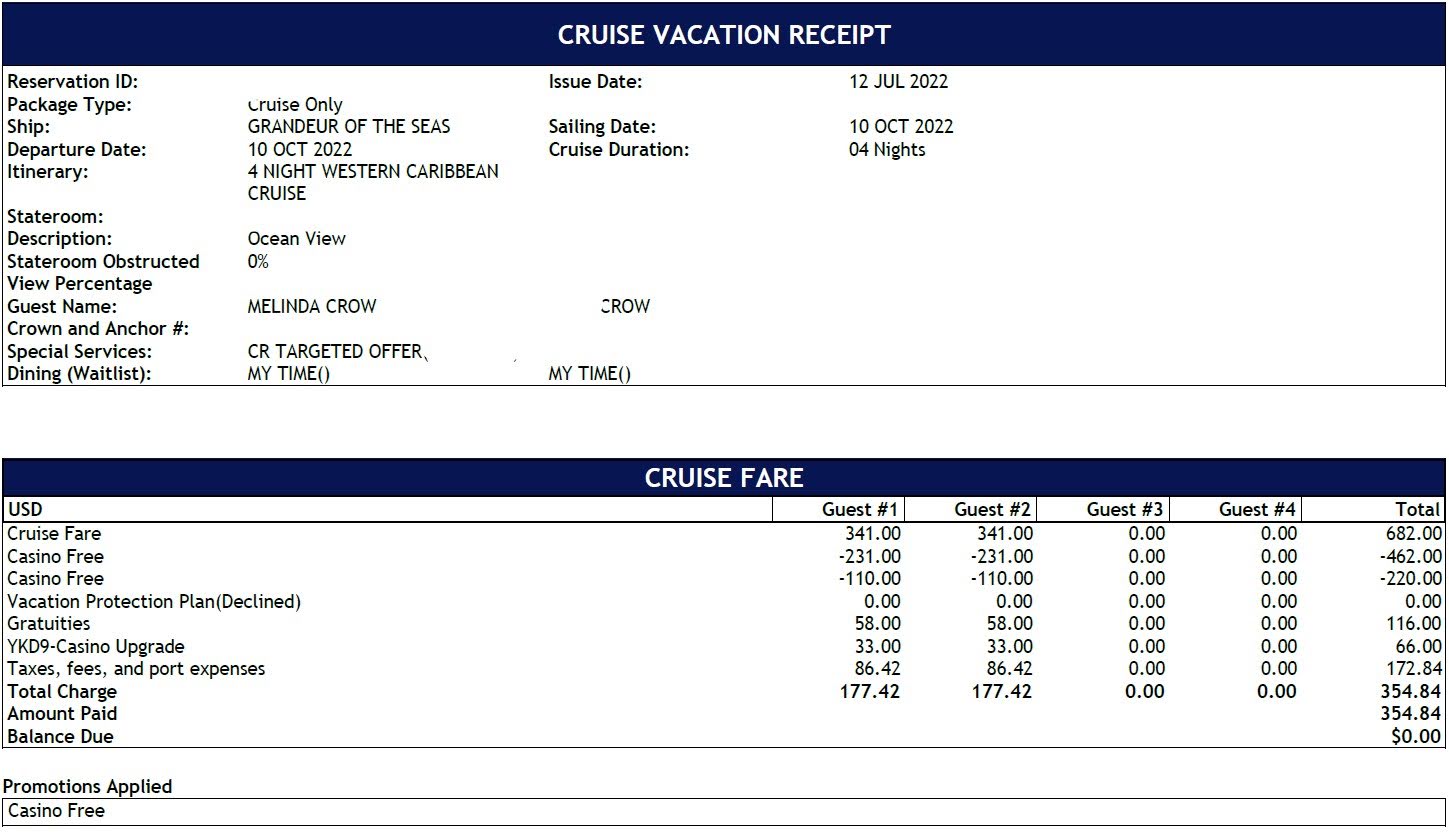 cruise with no deposit