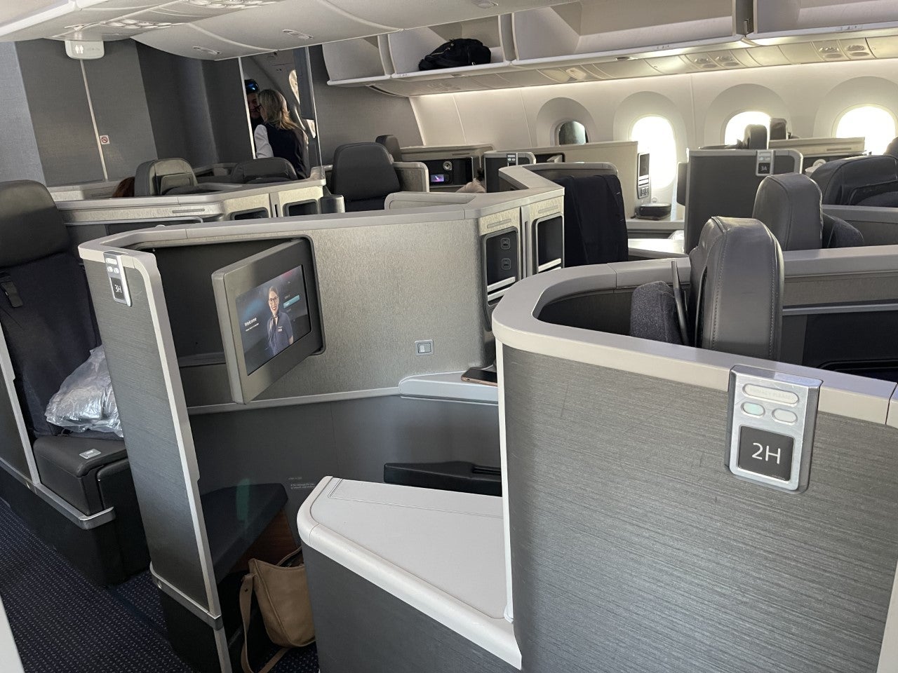 American Airlines Flagship business center seats