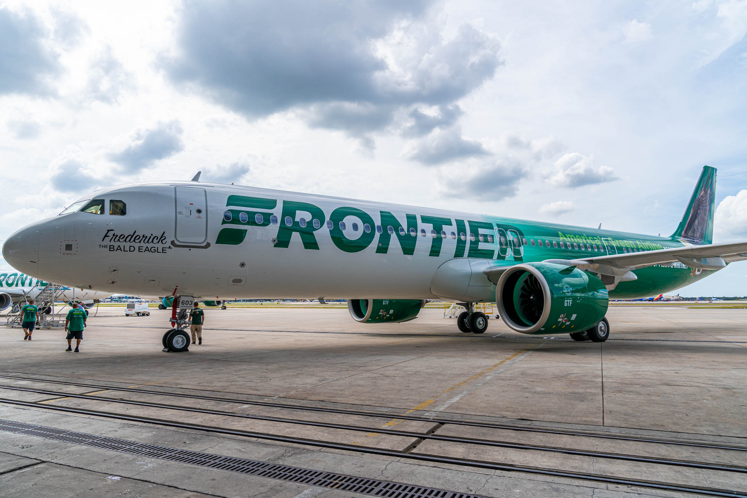 Frontier Airlines receives its first Airbus A321neo — here's a look