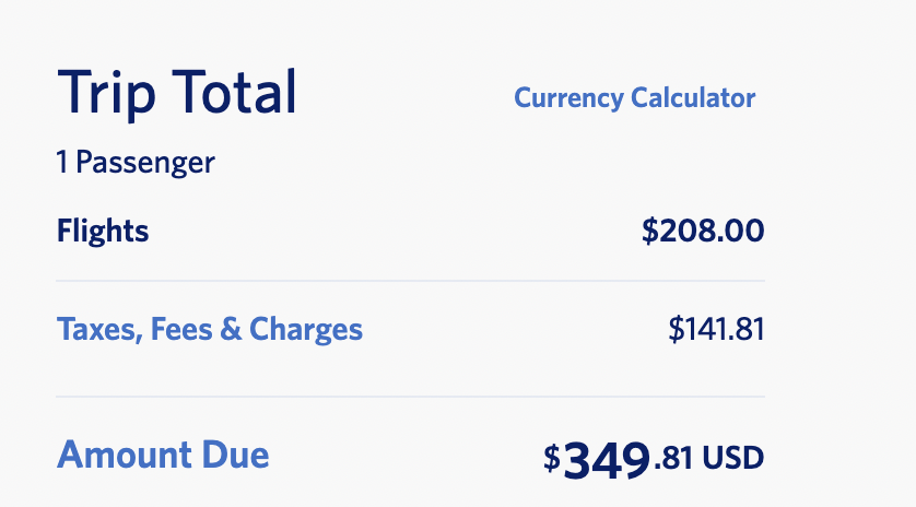 trip total cost