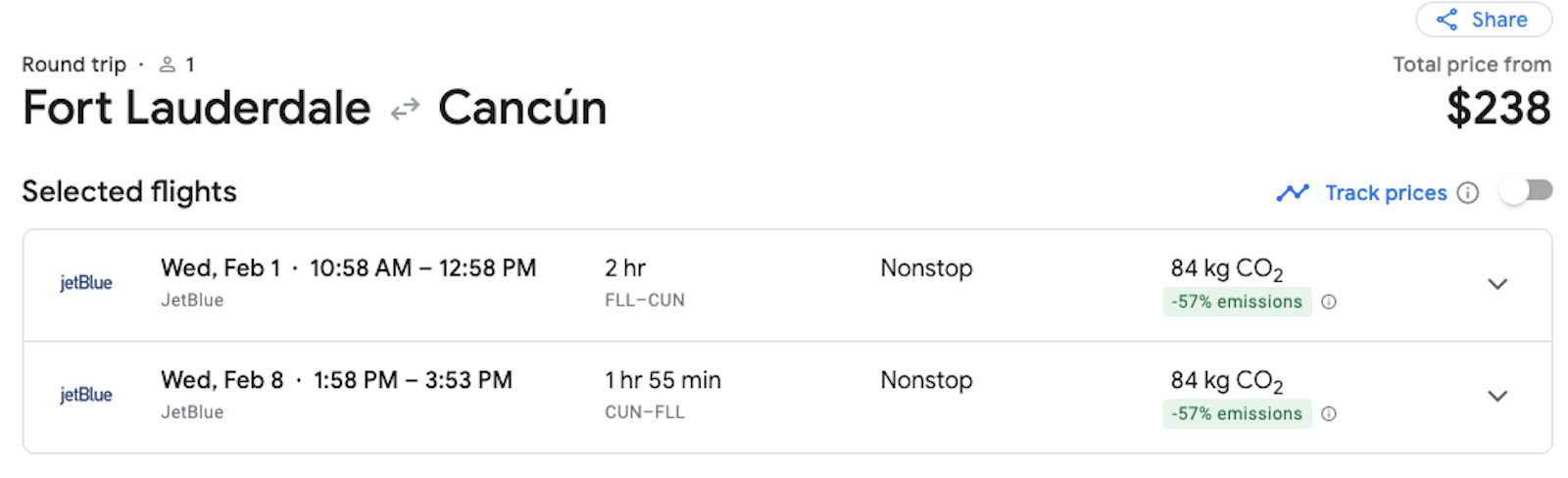 google flights sfo to cancun