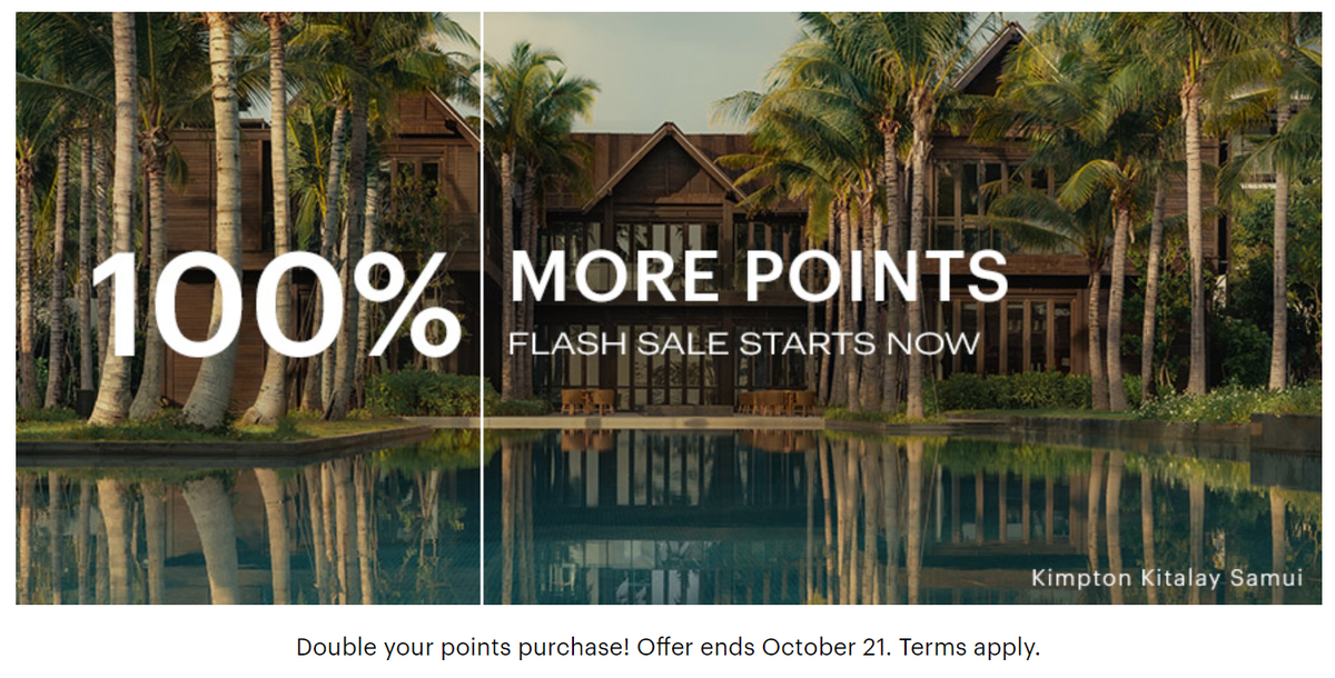 Buy IHG One Rewards points from 0.5 cents each through Oct. 21, 2022