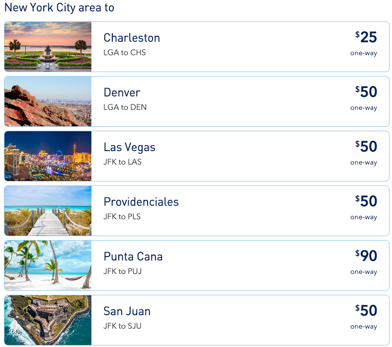 jetblue one way flights