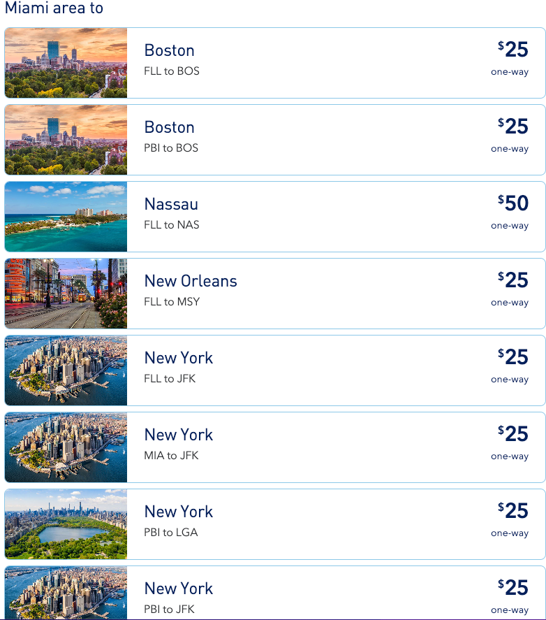 jetblue one way flights