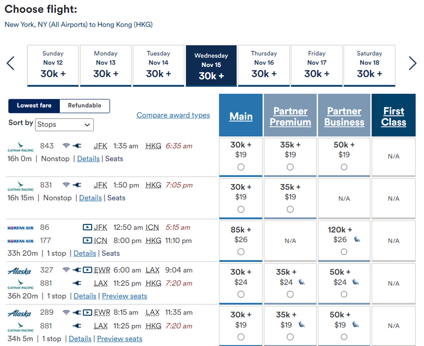 Alaska Mileage Plan publishes new award charts - The Points Guy