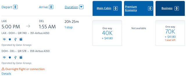 You can now search Qsuite award space on American Airlines' website ...