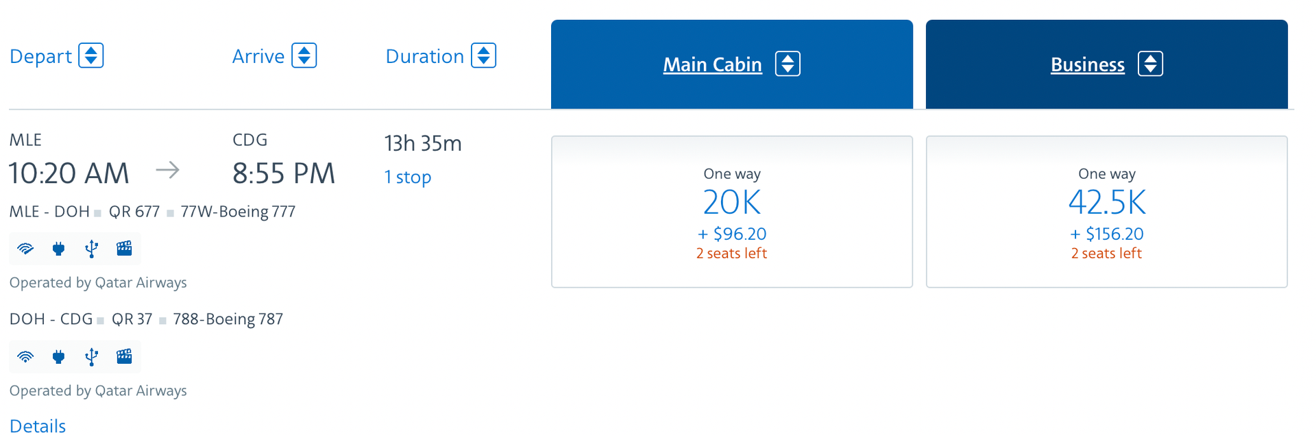 You can now search Qsuite award space on American Airlines' website ...