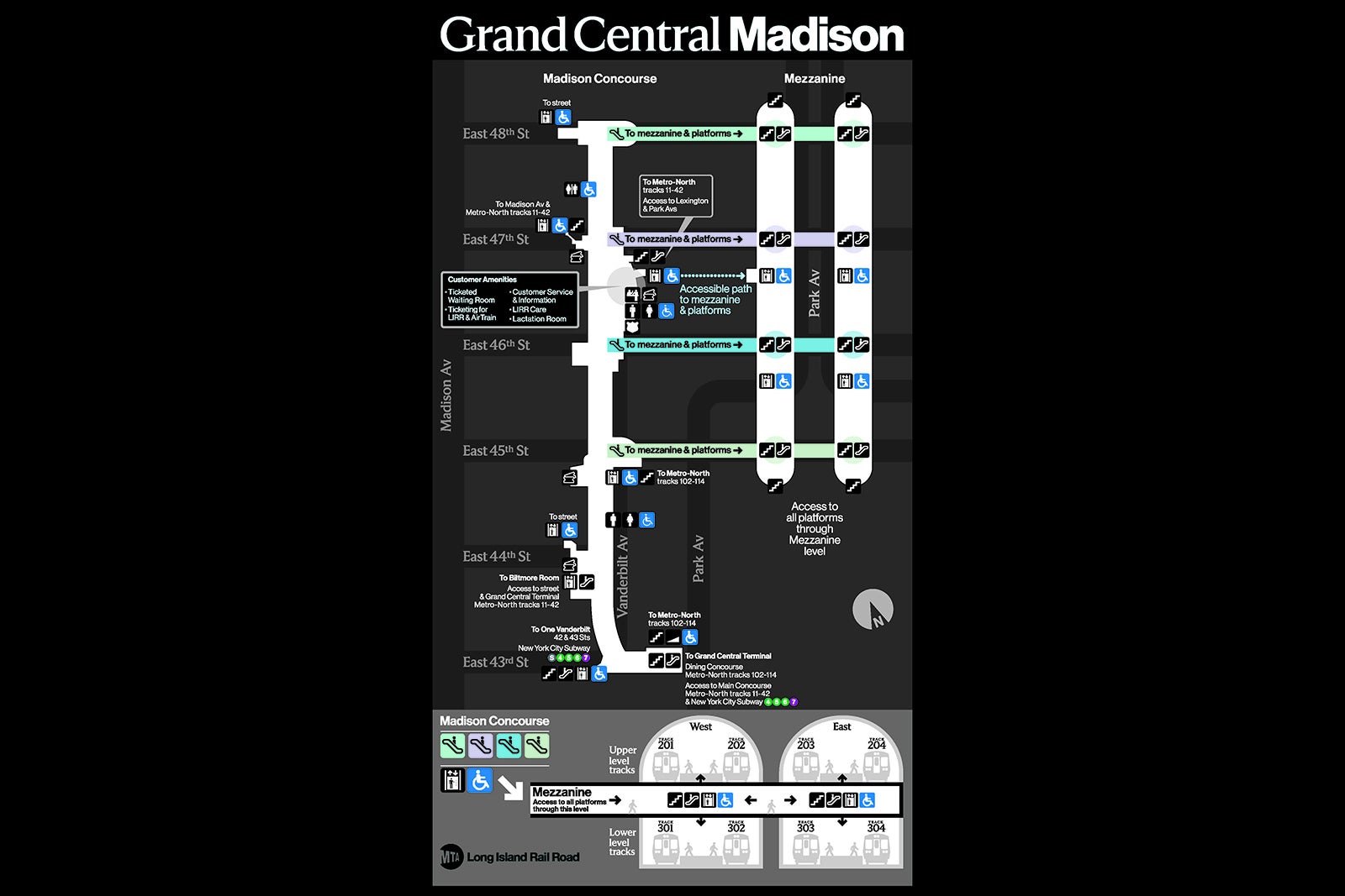 Grand Central Madison Wayfinding Map December 2022