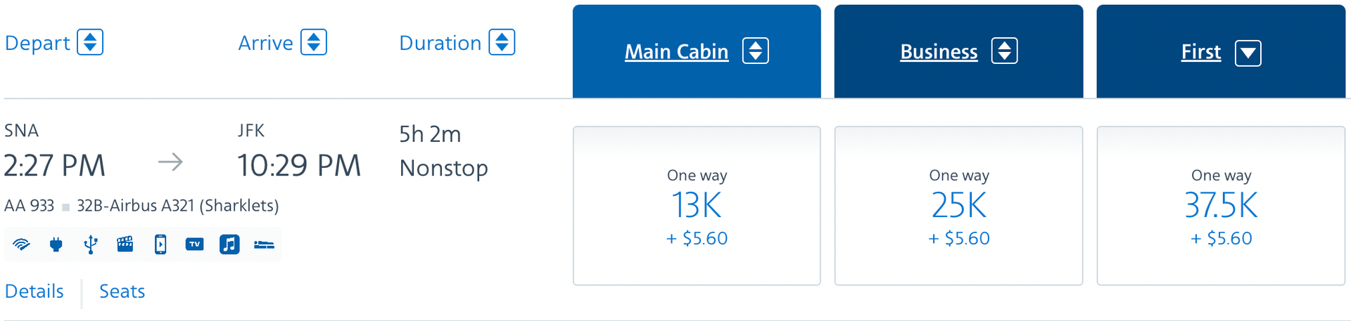 American Airlines transcontinental Flagship from 25,000 miles - The ...