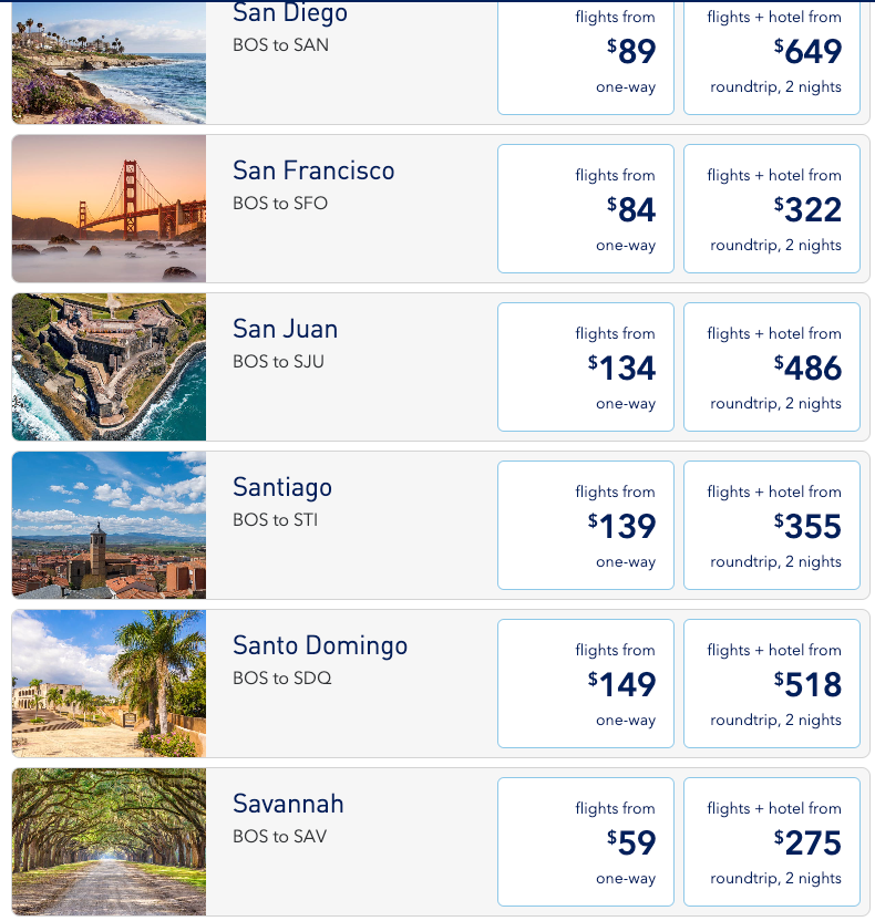 jetblue sale fares