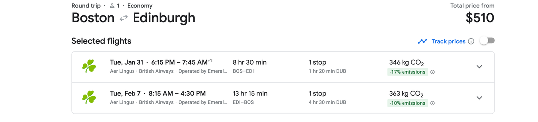 Flights to Edinburgh, Scotland, from the US under $500 - The Points Guy