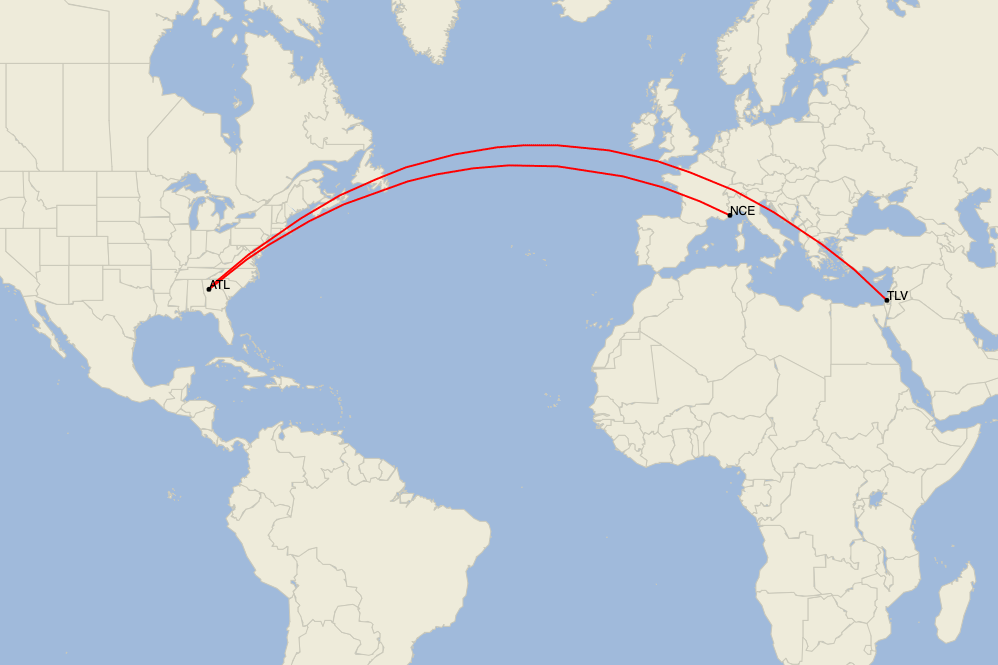 Delta Flight Routes Delta adds new long-haul route to Nice, upgrades longest Tel Aviv ...