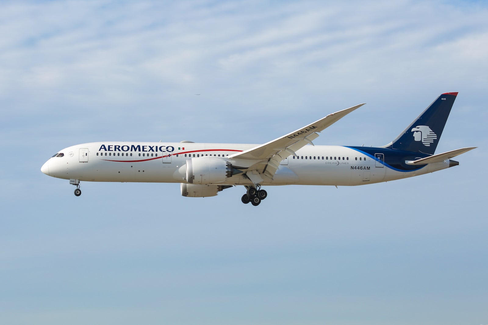 Aeromexico 787 Dreamliner landing at New York's JFK airport