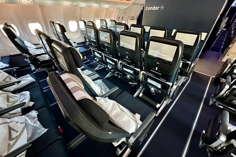 Inside Condor’s new premium economy, coach cabins, with oneway fares