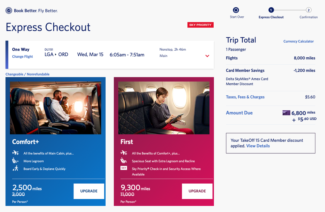 delta award travel 15 off