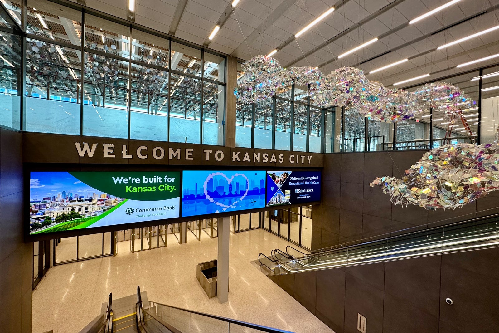 KCI welcomes the first flyers into a new airport terminal showing