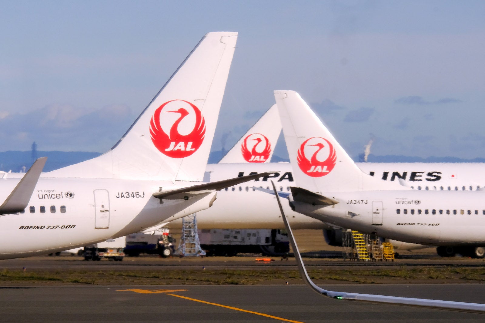Japan Airlines planes at Haneda International Airport