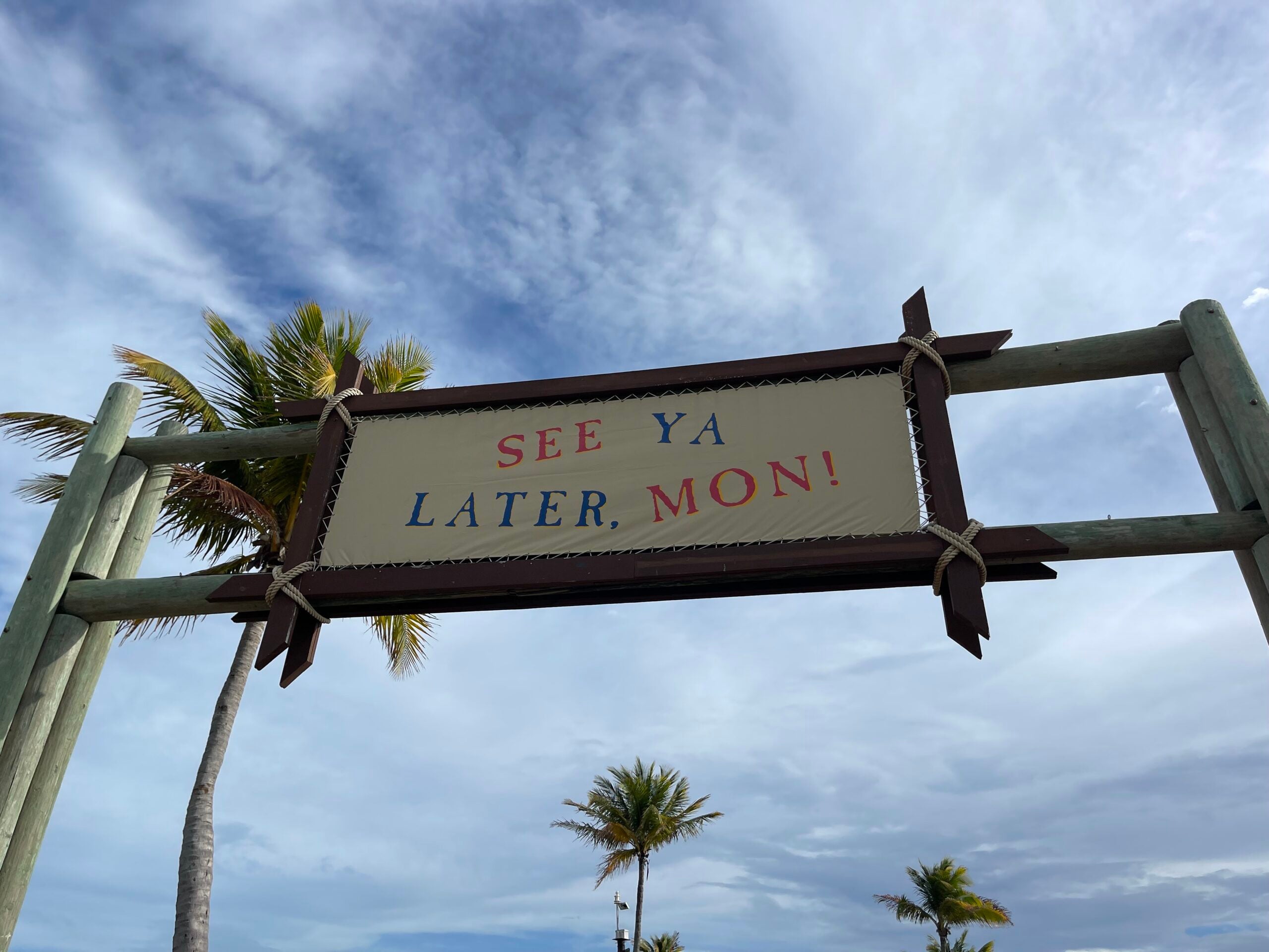See ya later mon sign on Disney Castaway Cay scaled