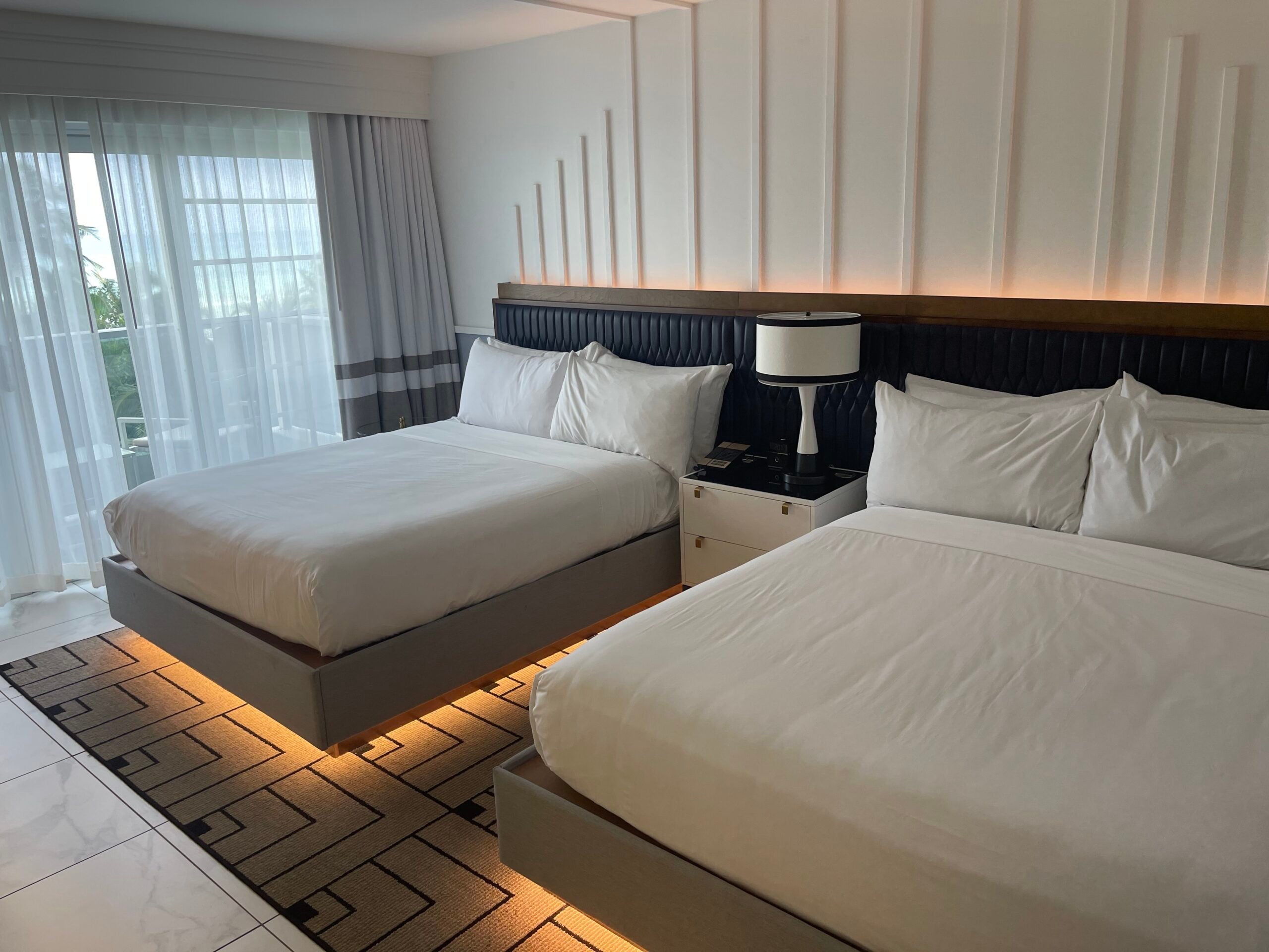 Two queen bed oceanfront room at the Cadillac Autograph Collection Marriott Miami Beach scaled